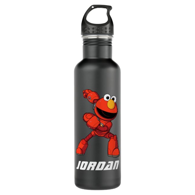 Garrafa Rua Sésamo | Mecha Builders Elmo | Adicionar nome (Frente)