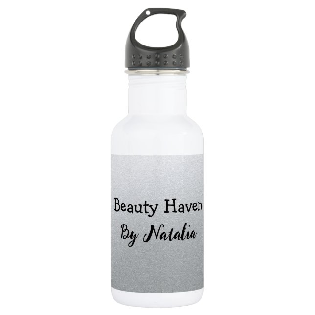 Garrafa Salão da Bela Prateada de Glamor (Frente)