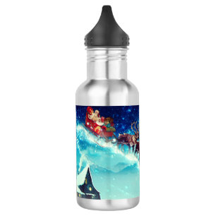 Garrafa Santa Claus Flying with Reindeer