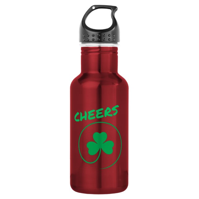 Garrafa Saudações, Trevo, Trevo, Verde Irlandês, St Patric (Frente)