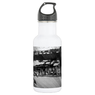 Garrafa Saxofone preto e branco tenor