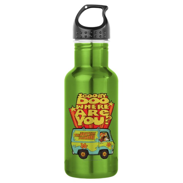 Garrafa Scooby-Doo | "onde está você?" Desenhos animados (Frente)