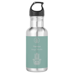 Garrafa Seafoam Green Yoga Studio Hamsa Personalizável