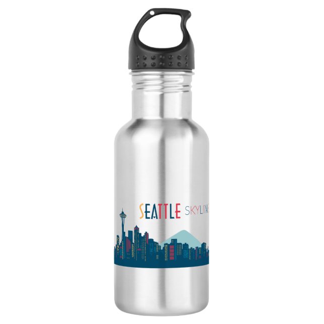Garrafa Seattle Skyline Blue (Frente)