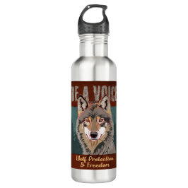 Garrafa Seja uma voz - Proteção e Liberdade do Lobo