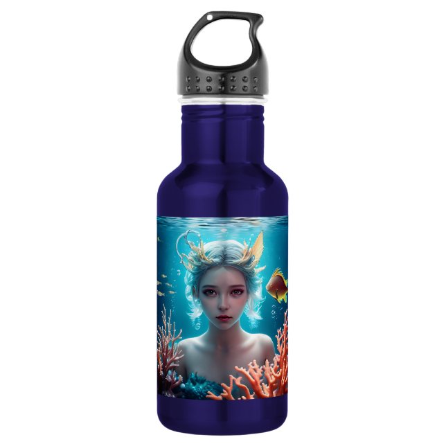 Garrafa Sereia Bonita Sob a Água (Frente)