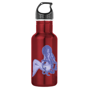 Garrafa Sereia Sentada Azul