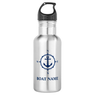Garrafa Seu nome de barco é Blue Compass Anchor