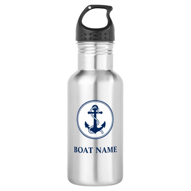 Garrafa Seu nome de boi Blue Rope & Anchor (Frente)