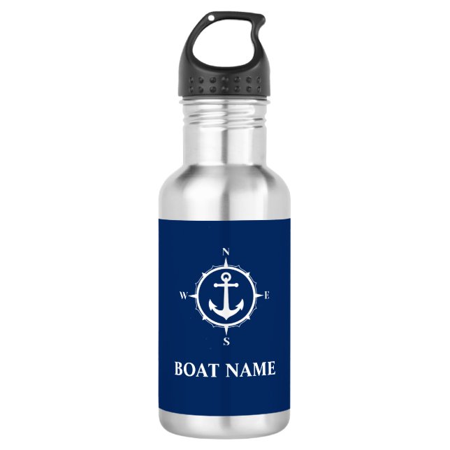 Garrafa Seu nome de boi Compass Anchor Blue (Frente)