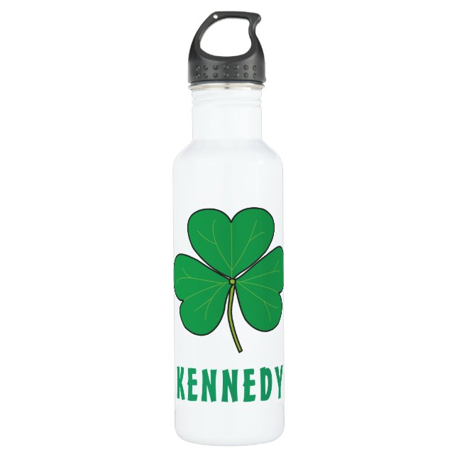 Garrafa Shamrock Green Clover Ireland Celular Irish Name (Frente)