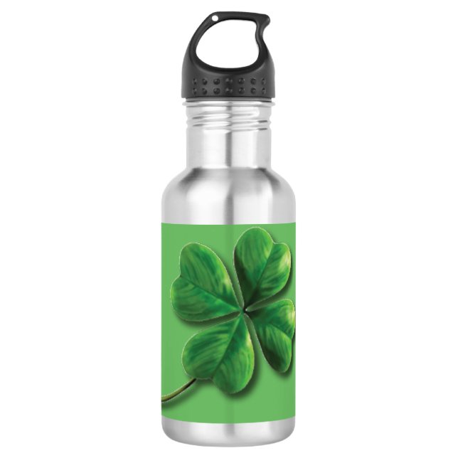Garrafa Shamrock Irlandês Verde Moderno (Frente)