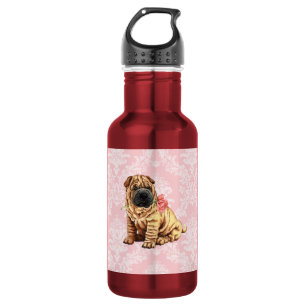 Garrafa Shar-Pei do Rosa namorados