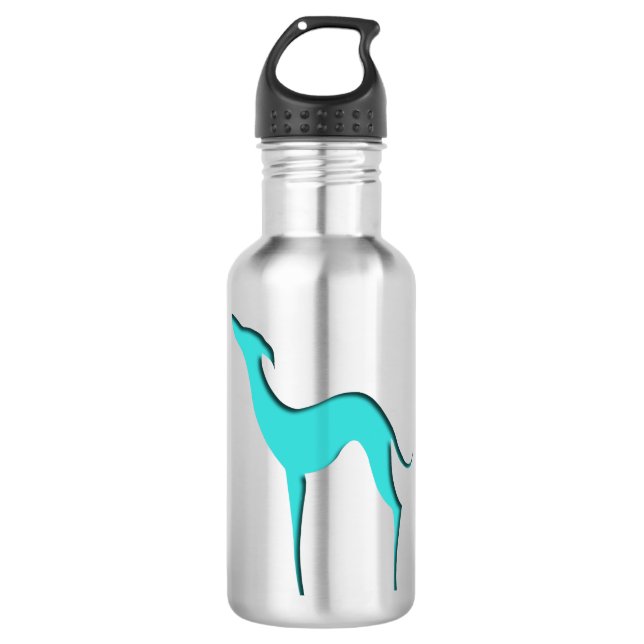 Garrafa Silhueta de turquesa de bico-branco italiano (Frente)