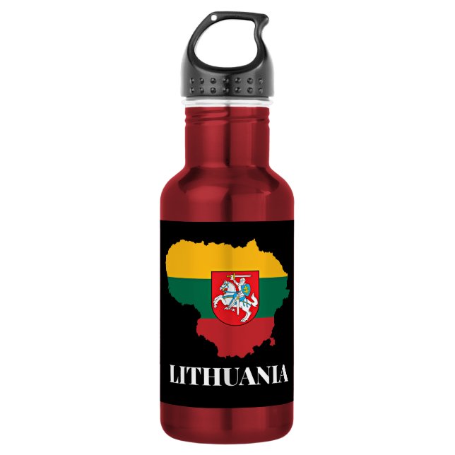 Garrafa Silhueta e bandeira da Lituânia (Frente)