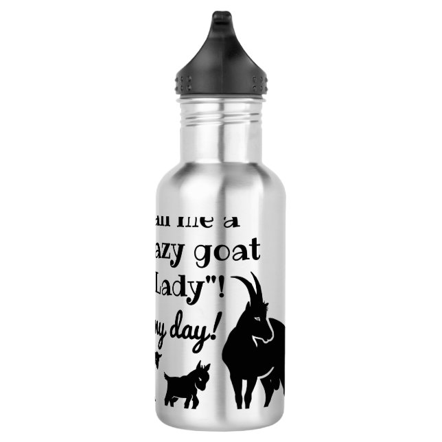 Garrafa Silhuettes de cabra doida para amantes de cabras (Direita)