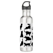 Silhuettes de Gato Preto e Branco