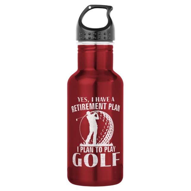 Garrafa Sim Eu Tenho Um Plano De Aposentadoria Golfe Golfe (Frente)