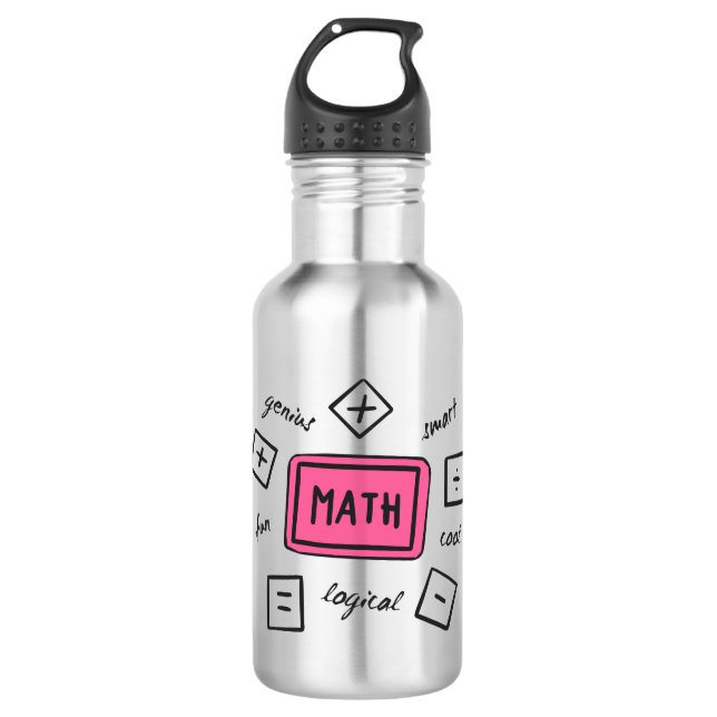 Garrafa Símbolos matemáticos Estudantes e Pais (Frente)