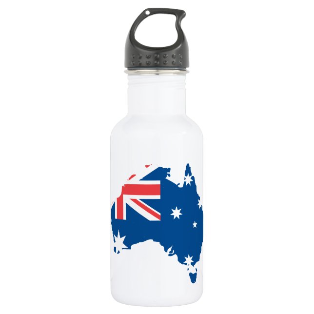 Garrafa Sinalizador do mapa da Austrália - (Frente)