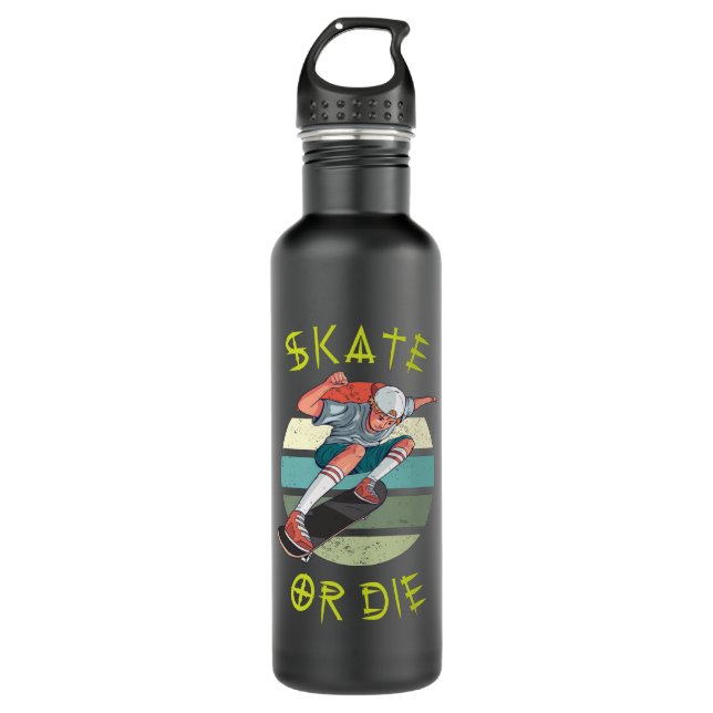 Garrafa Skate ou morrer Skateboarder Boy (Frente)