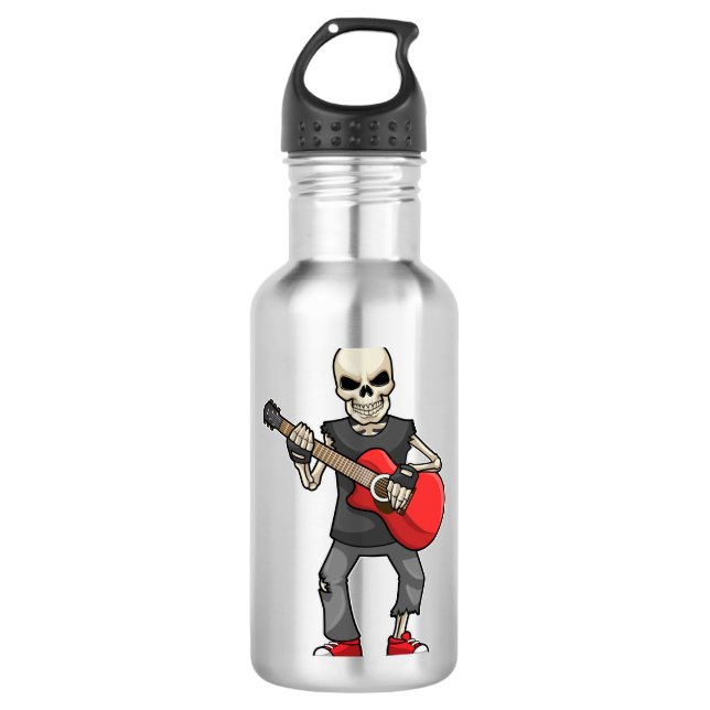 Garrafa Skeleton na Música com Violão (Frente)