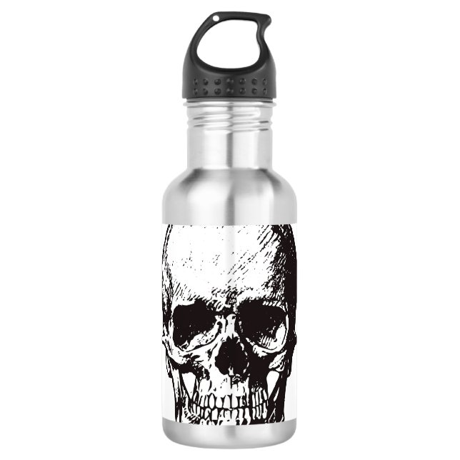 Garrafa Skull Fantasy Art Rock Punk Heavy Metal (Frente)