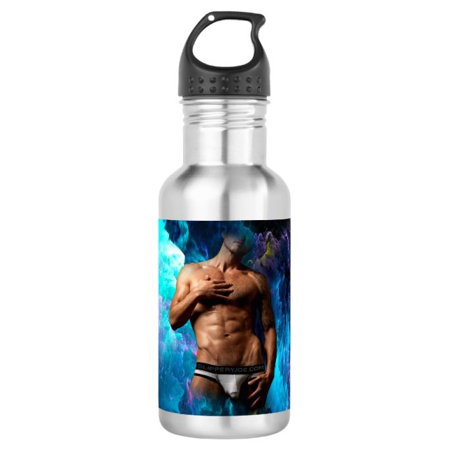 Garrafa SlipperyJoe's cueca masculina musculosa protuberân (Frente)