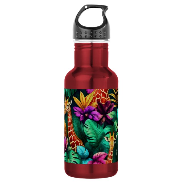 Garrafa Sonho de Girafa na Selva Padrão de Superfície Cont (Frente)