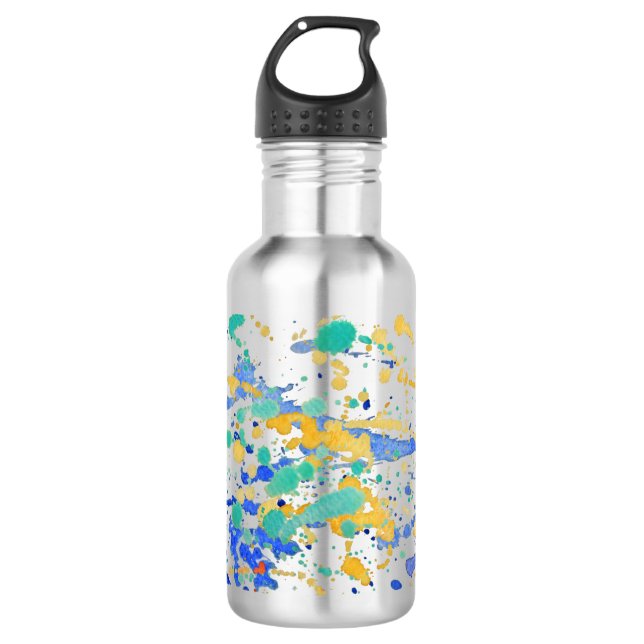 Garrafa Splatters da pintura da aguarela (Frente)