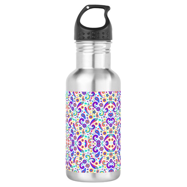 Garrafa Stainless steel water bottle with a black cap (Frente)
