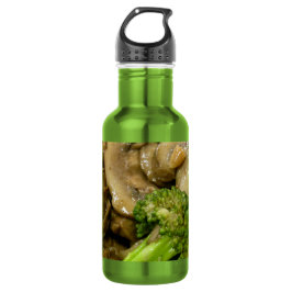 Garrafa Stir fry de carne, brócolis e cogumelo
