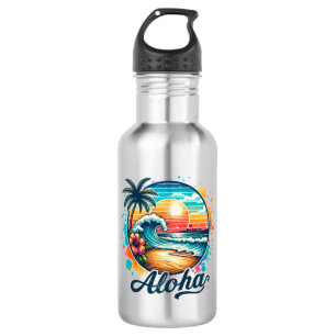 Garrafa Sublimação de Vintage Beach Aloha-94953