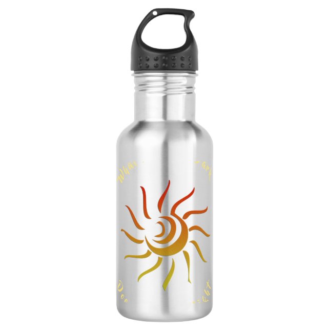 Garrafa Sunshine Light to Dark Quote Dizendo (Frente)