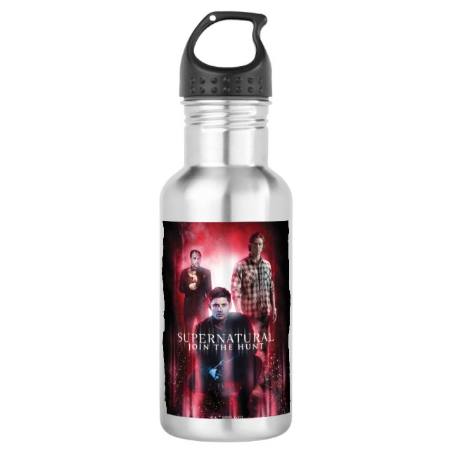 Garrafa Supernatural Crowley, Dean e Sam (Frente)