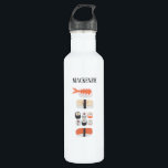 Garrafa Sushi Personalizado<br><div class="desc">Comida japonesa para gourmets e comida. Personalizar alterando ou removendo o nome. Arte original de Nic Squirrell.</div>