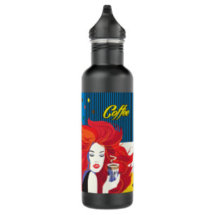 Garrafa Taça Café Linda Moça POP-ART Trendência