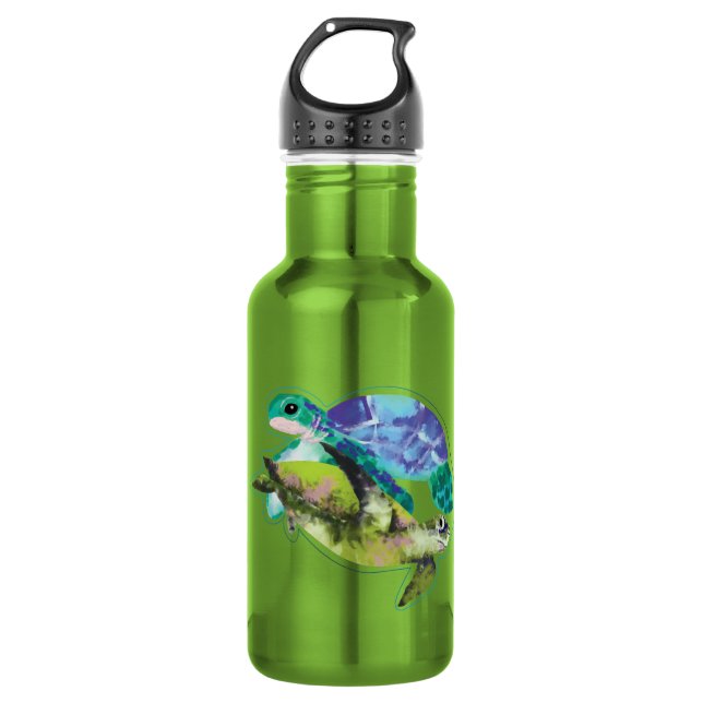 Garrafa Tartarugas de Nado no Mar de Verão Vida Oceânica (Frente)