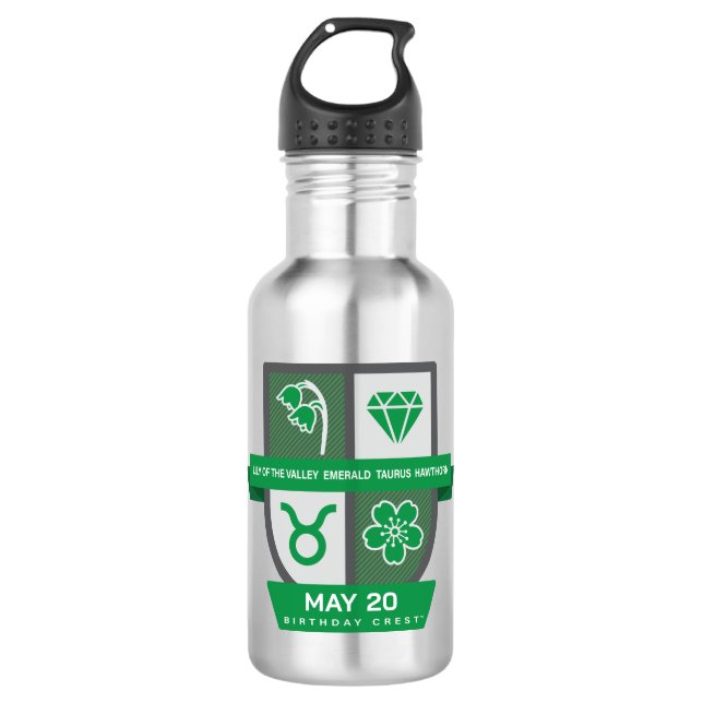 Garrafa Taurus Birthday Crest™ for May 1-20 (Frente)