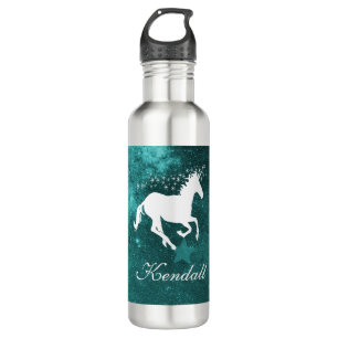 Garrafa Teal Unicorn Personalizado