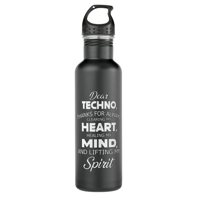 Garrafa Techno Music DJ Eletro Rave Festival Gift Idea (Frente)