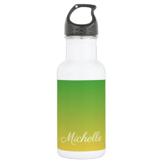 Garrafa Tecido verde e amarelo personalizado