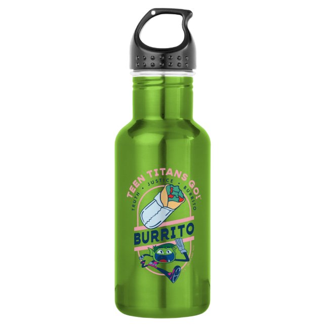 Garrafa Teen Titans Go! Beast Boy "Truth Justice Burrito" (Frente)