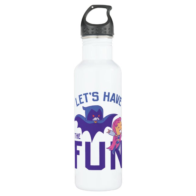 Garrafa Teen Titans Go! | Starfire & Raven "Divirta-Se" (Frente)