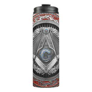 Garrafa Térmica [200] Master Mason - Silver Square & Compass