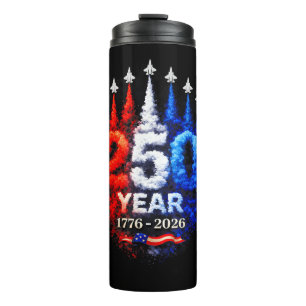 Garrafa Térmica 250 Anos Americano 1776 2026 250º EUA Patriótico 4