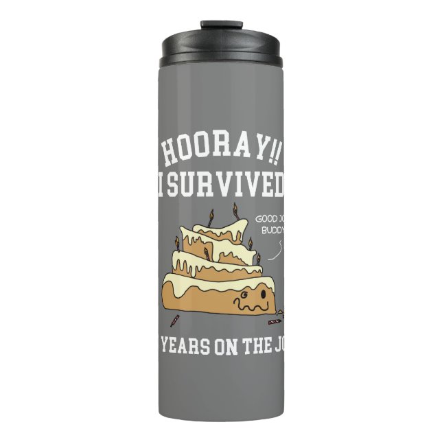 Garrafa Térmica 35 anos de trabalho no 35º aniversário de trabalho (Frente)