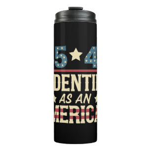 Garrafa Térmica 45 47 Eu Me Identifico Como Uma Bandeira Americana