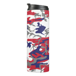 Garrafa Térmica 4 de Julho, Dia da Independência, Cinza Camuflagem