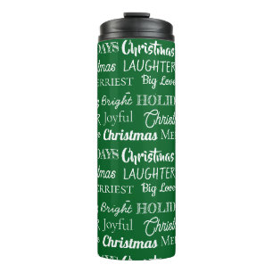 Garrafa Térmica 9 Nomes Personalizados Tipografia Natal